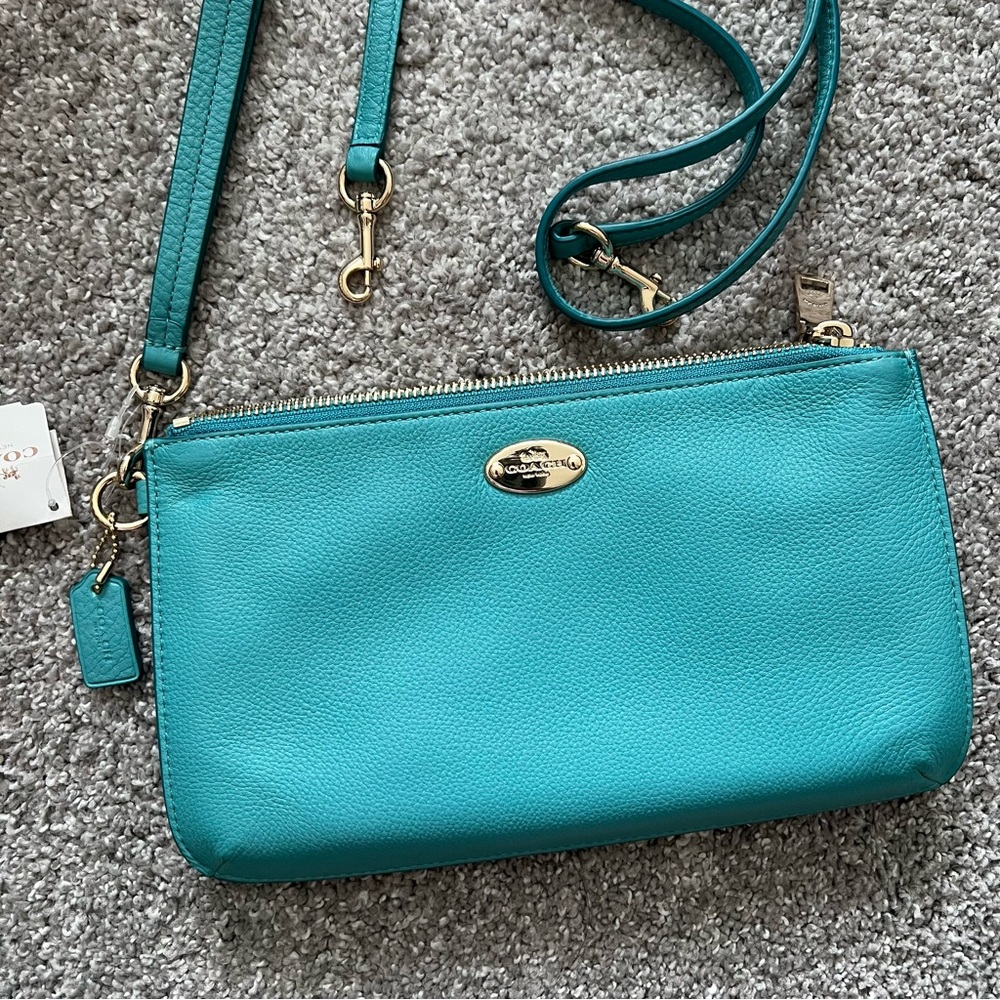Coach mini double zip crossbody bag NWT - Picture 2 of 9